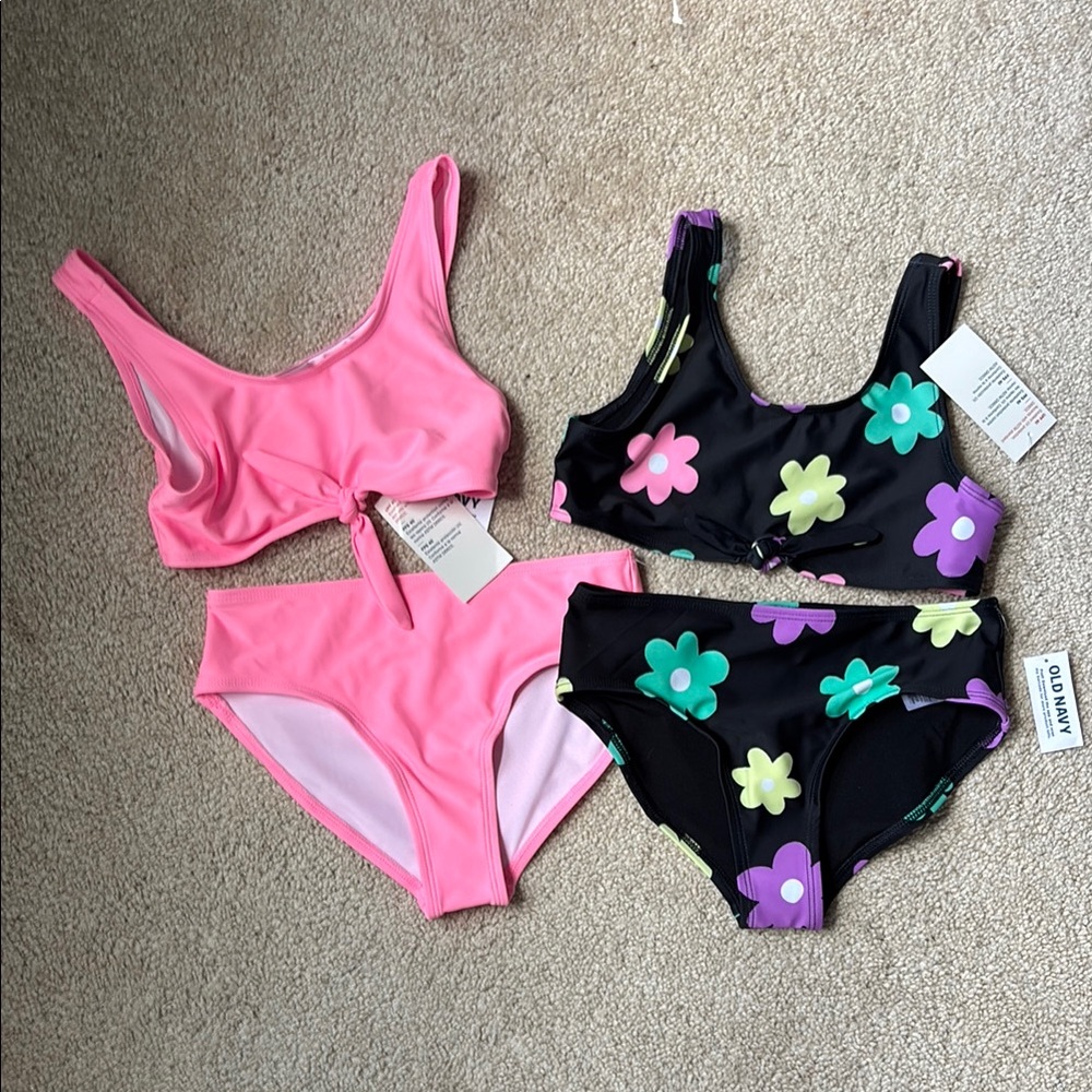 NWT Pink and Floral Bikini Set